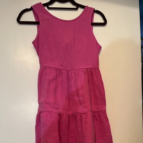 Cat &‎ Jack Pink 100% Cotton Girls Dress Size L 10/12 - Picture 4 of 11
